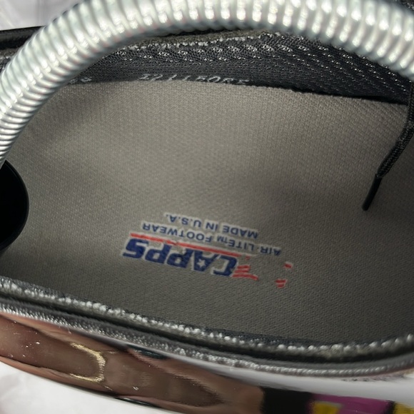 CAPPS Black Hi Gloss Shine Patent Leather Lace Up Oxfords Dress Shoes Uniform - Picture 2 of 10